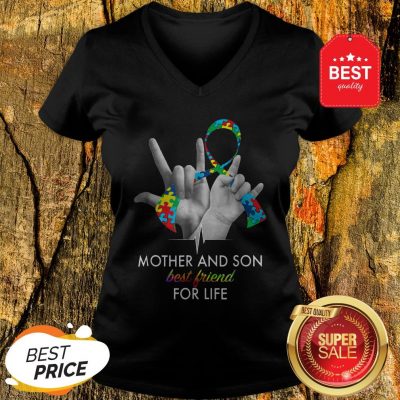 Autism Awareness Mother And Son Best Friends For Life V-neck