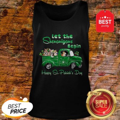 Corgi Let The Shenanigans Begin Truck Happy St. Patrick’s Day Tank Top