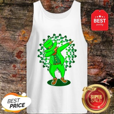 Funny St Patricks Day Dabbing Leprechaun Dab Dance Green Tank Top