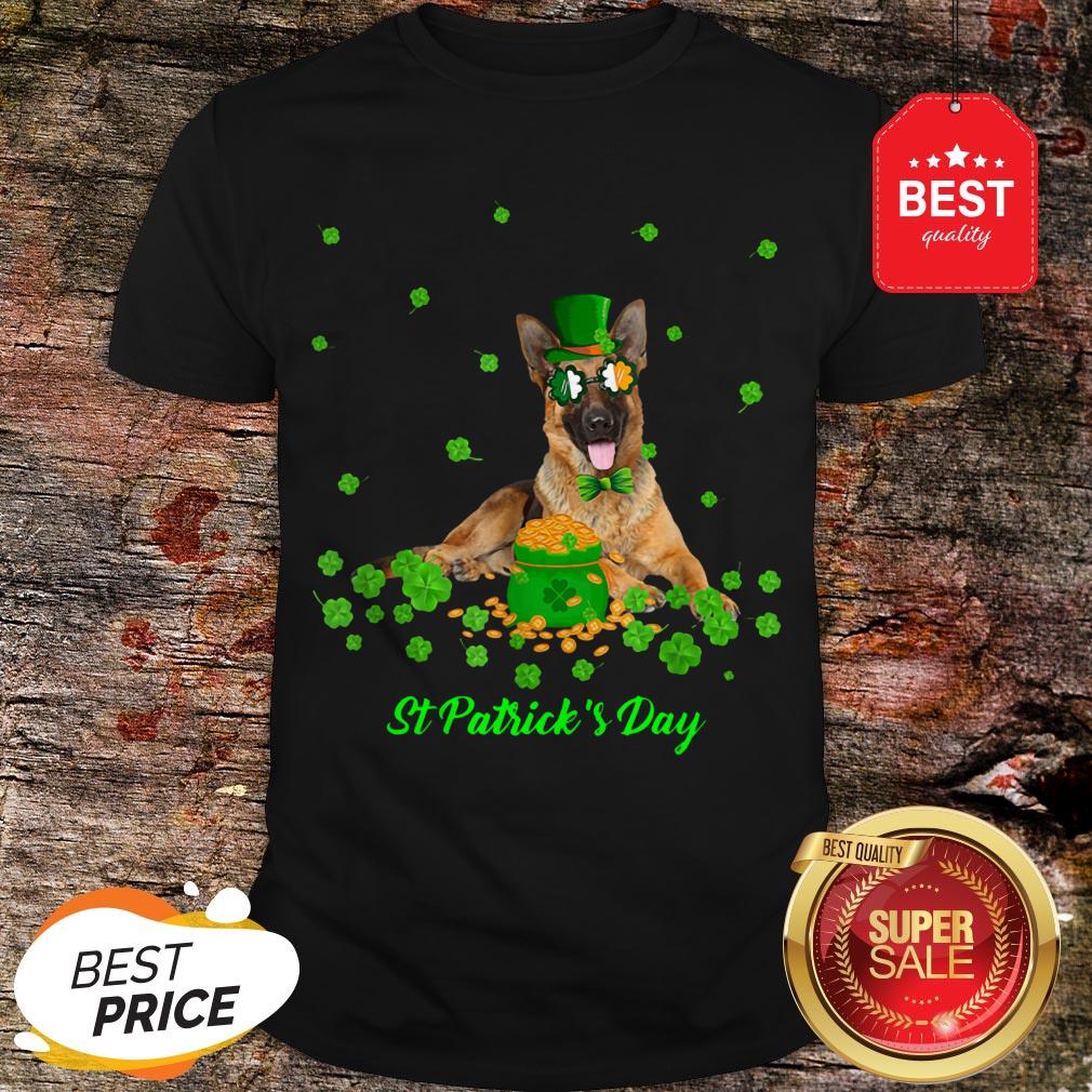 German Shepherd Dog St Patricks Day Leprechaun Dog Shirt