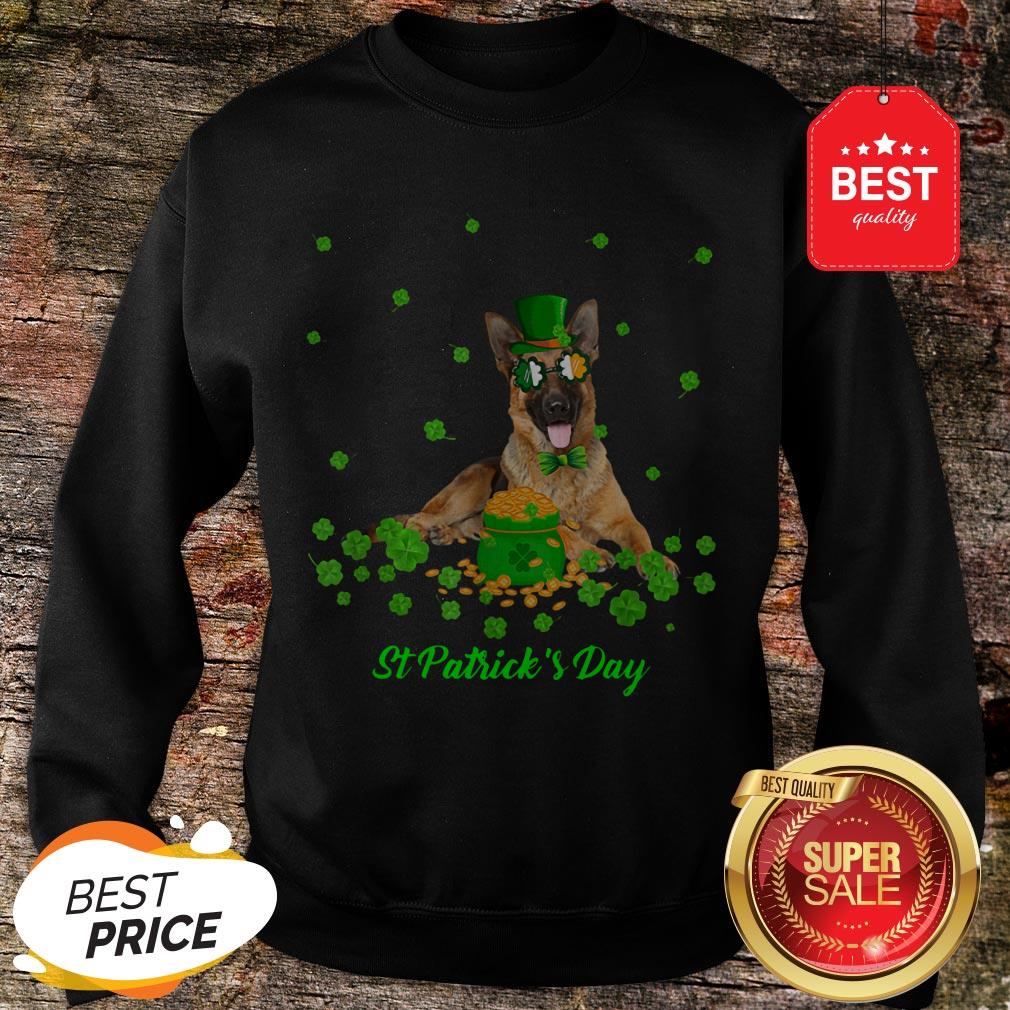 German Shepherd Dog St Patricks Day Leprechaun Dog Sweatshirt