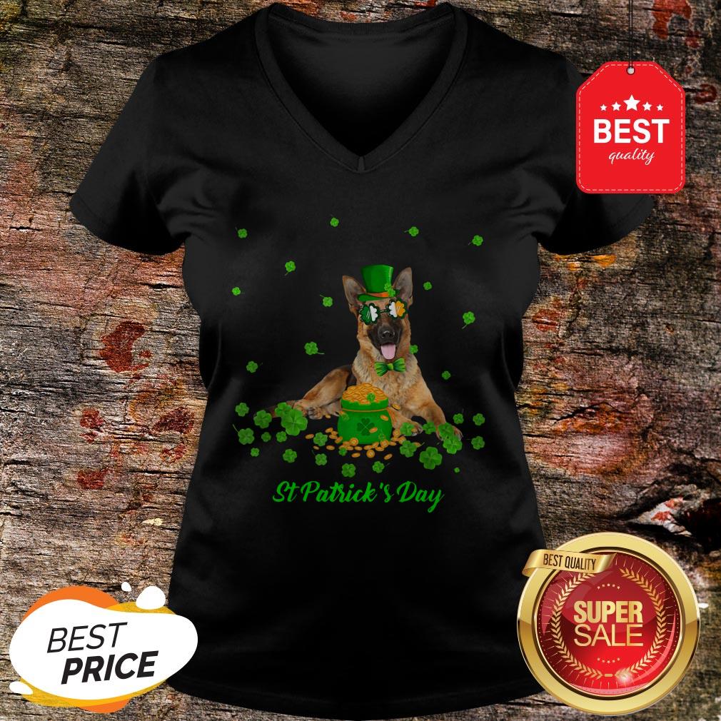 German Shepherd Dog St Patricks Day Leprechaun Dog V-neck