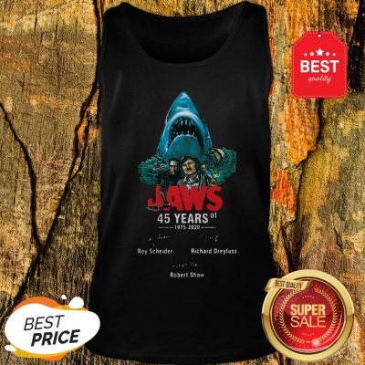 Jaws 45 Years Of 1975 2020 Signatures Roy Scheider Robert Shaw Tank Top