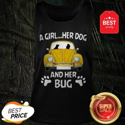 Nice A Girl Her Dog And Her Bug Volkswagen Beetle Tank Top