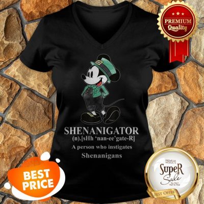 Nice Mickey Mouse Shenanigator Define St. Patrick’s Day V-neck