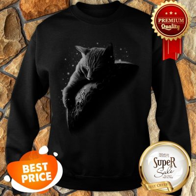 Nice Mooncat Cat Sleep On Moon Sweatshirt