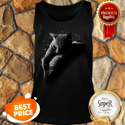 Nice Mooncat Cat Sleep On Moon Tank Top