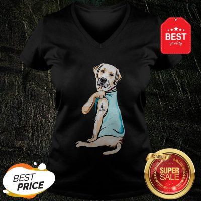 Official Golden Retriever I Love Mom Tattoos V-neck