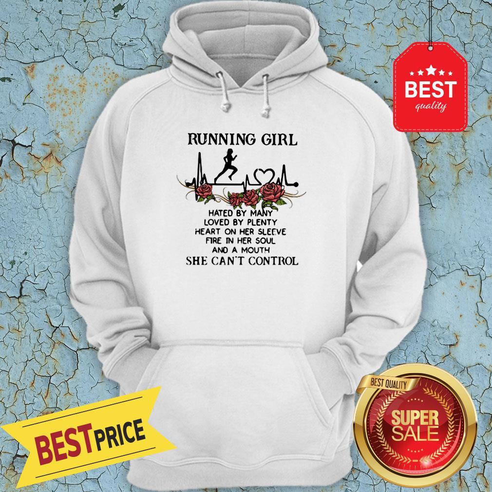 Running Girl Hated By Many Loved By Plenty Heart On Her Sleeve Hoodie Running Girl Hated By Many Loved By Plenty Heart On Her Sleeve Hoodie