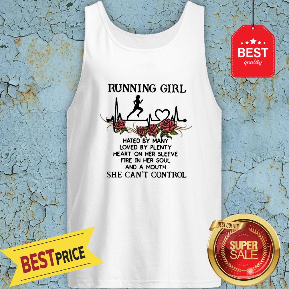 Running Girl Hated By Many Loved By Plenty Heart On Her Sleeve Tank-top Running Girl Hated By Many Loved By Plenty Heart On Her Sleeve Tank-top