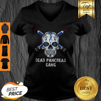 Diabetes Awareness Skull Dead Pancreas Gang Diabetes Awareness Skull Dead Pancreas Gang Diabetes Awareness Skull Dead Pancreas Gang V-neck