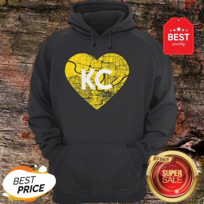 I Love Kansas City Football KC Heart Map Hoodie