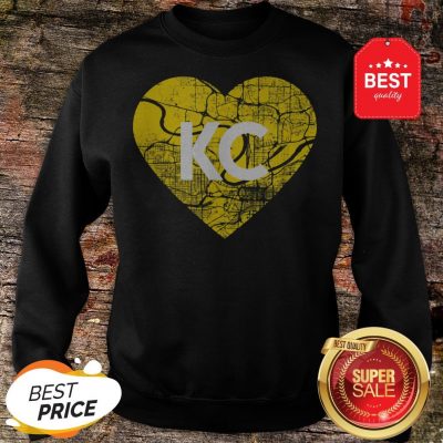 I Love Kansas City Football KC Heart Map Sweatshirt