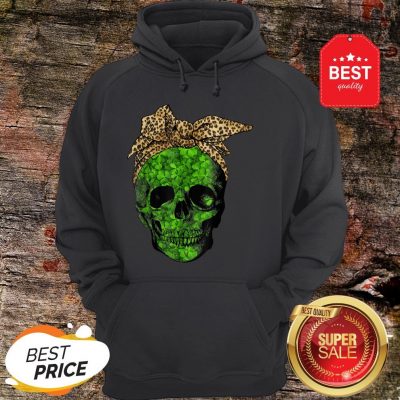 Leopard Bandana Shamrock Skull St Patrick’s Day Gifts Hoodie