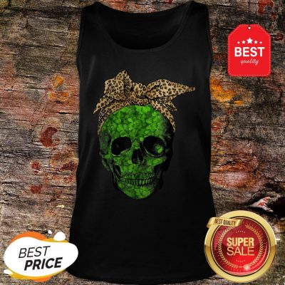 Leopard Bandana Shamrock Skull St Patrick’s Day Gifts Tank Top