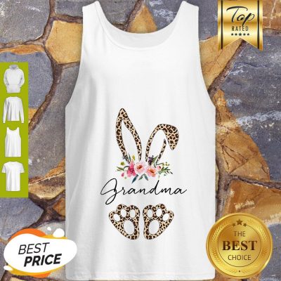Official Rabbit Bunny Leopard Grandma Flower Tank Top
