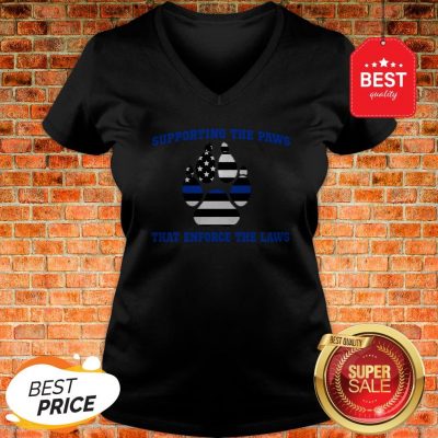 Official Thin Blue Line Supporting The Paws That Enforce The Laws V-neck