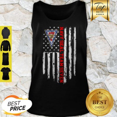 United States Navy Seal Team Seven American Flag Tank Top