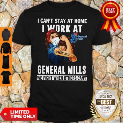 Pretty Strong Woman Face Mask I Can’t Stay At Home I Work At General Mills We Fight When Others Can’t V-neck