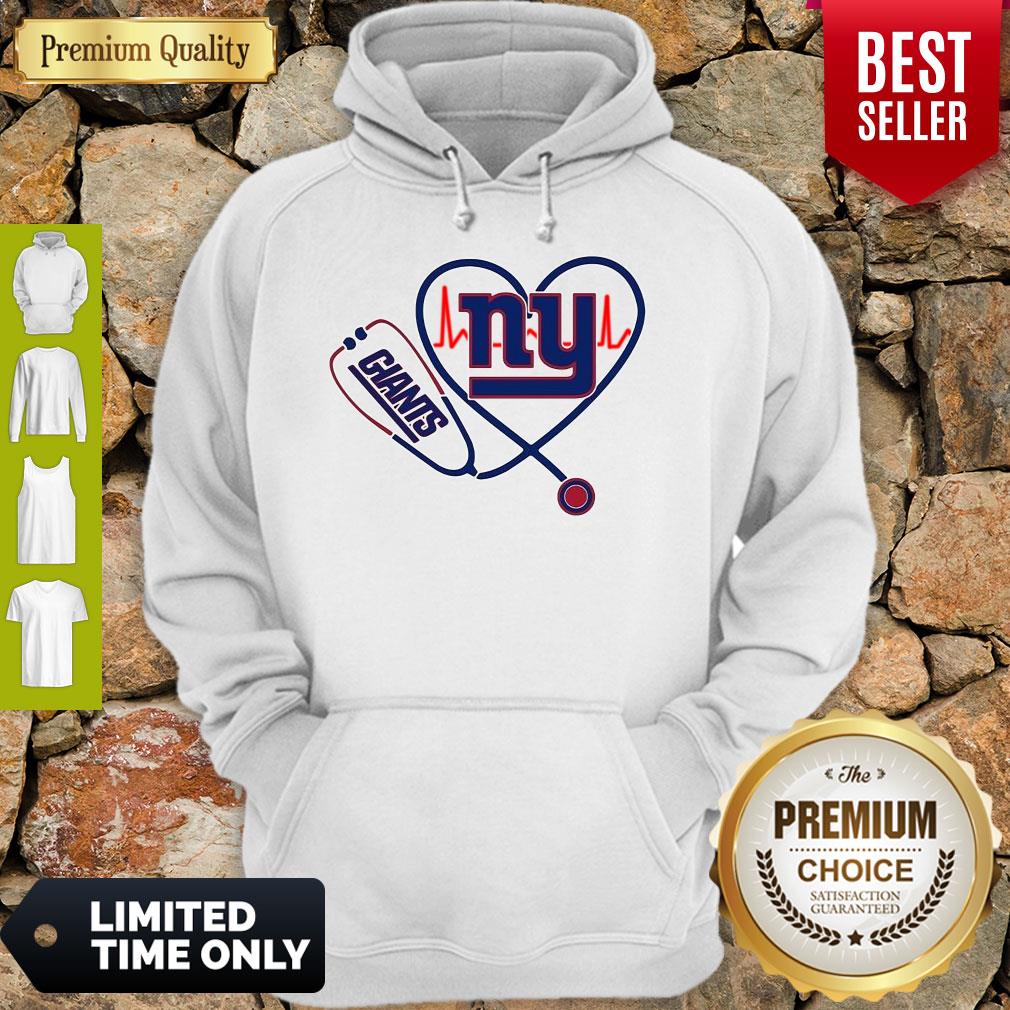 Funny Nurse New York Giants Stethoscope Heartbeat Hoodie Funny Nurse New York Giants Stethoscope Heartbeat Hoodie