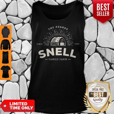 Funny Snell Family Farm Logo from Ozark Baseball Tank Top