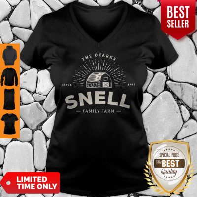 Funny Snell Family Farm Logo from Ozark Baseball V-neck