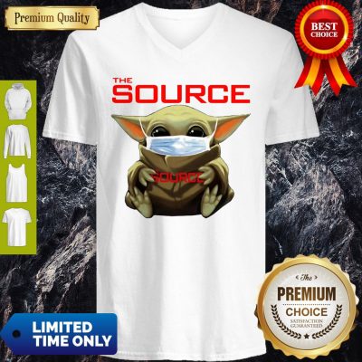 Funny Star Wars Baby Yoda Hug The Source Mask Covid-19 V-neck