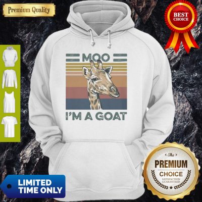 Funny Vintage Giraffe Moo Im A Goat Hoodie