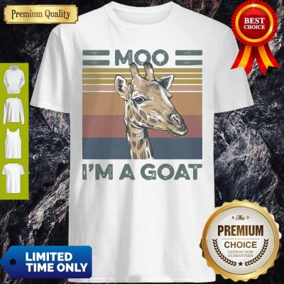 Funny Vintage Giraffe Moo Im A Goat Shirt