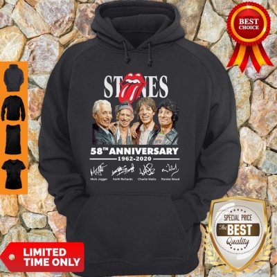 Top Rolling Stones 58th Anniversary 1962 2020 Signatures Hoodie