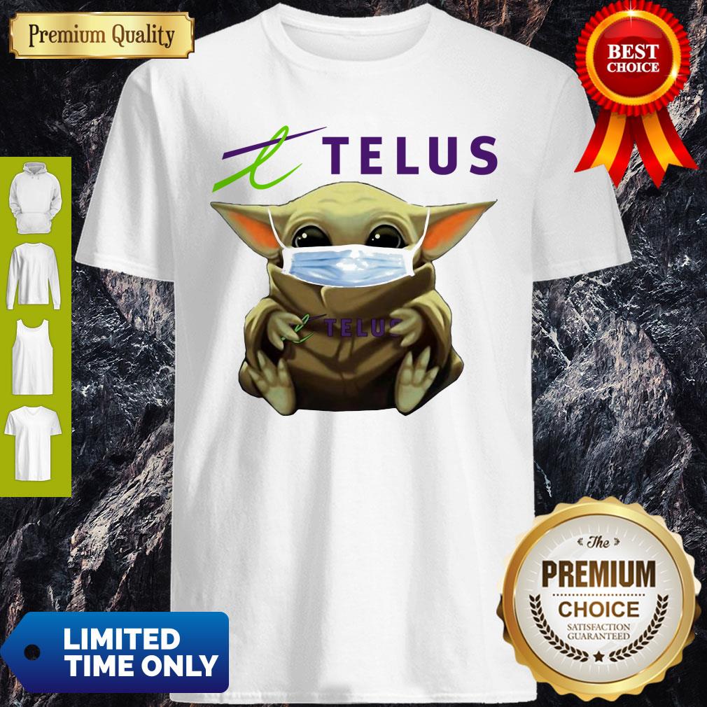 Nice Star Wars Baby Yoda Hug Telus Mask Covid-19 T-Shirt