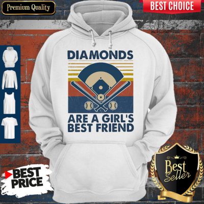 Official Baseball Diamonds Are A Girl’s Best Friend Vintage Hoodie