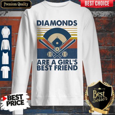 Official Baseball Diamonds Are A Girl’s Best Friend Vintage Sweatshirt