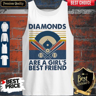 Official Baseball Diamonds Are A Girl’s Best Friend Vintage Tank Top