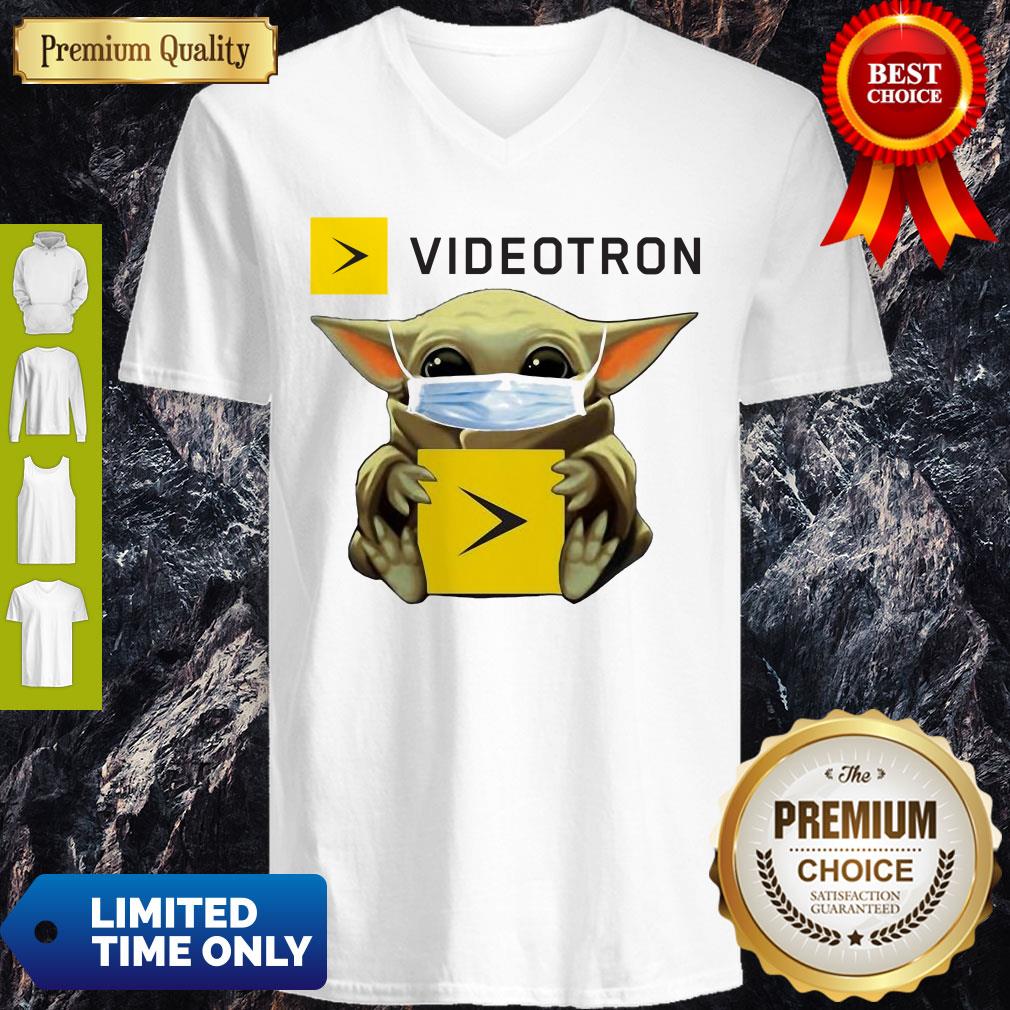 Official Star Wars Baby Yoda Hug Videotron Mask Covid-19 V-neck Official Star Wars Baby Yoda Hug Videotron Mask Covid-19 V-neck