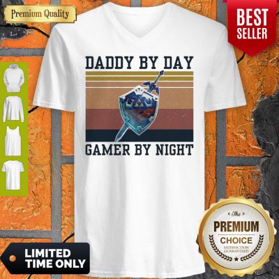 Perfect Legend Of Zelda Shield Daddy By Dad Gamer By Night Vintage V-neck