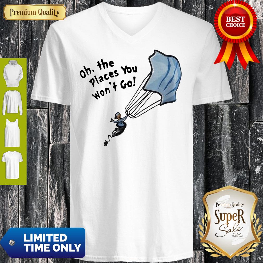 Premium Nurse Mask Oh The Places You Won't Go V-neck Premium Nurse Mask Oh The Places You Won't Go V-neck