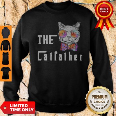 Pretty The Catfather Cat Glasses Sweatshirt