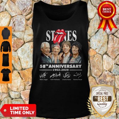 Top Rolling Stones 58th Anniversary 1962 2020 Signatures Tank Top