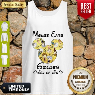 Pretty Mouse Ears Golden Kind Of Girl Tank Top