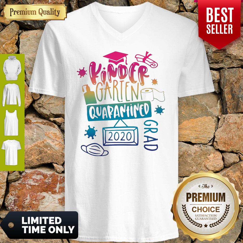Top Kinder Garten Grad Quarantined 2020 V-neck Top Kinder Garten Grad Quarantined 2020 V-neck