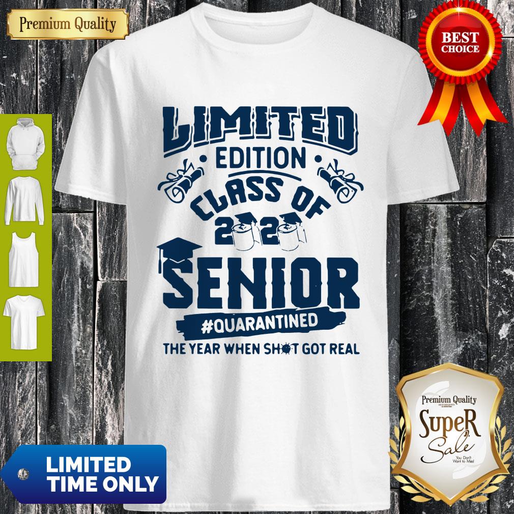 Top Limited Edition Class Of 2020 Toilet Paper Senior Quarantined The Year When Shit Got Real Shirt