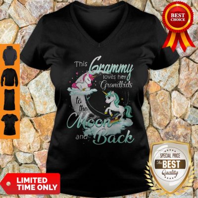 Official The Grammy Loves Her Grandkids To The Moon And Back V-neck