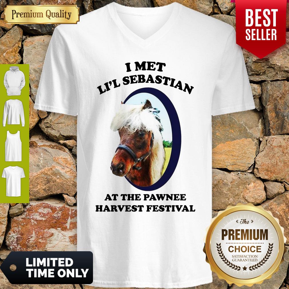 Funny I Met Li’l Sebastian At The Pawnee Harvest Festival V-neck Funny I Met Li’l Sebastian At The Pawnee Harvest Festival V-neck