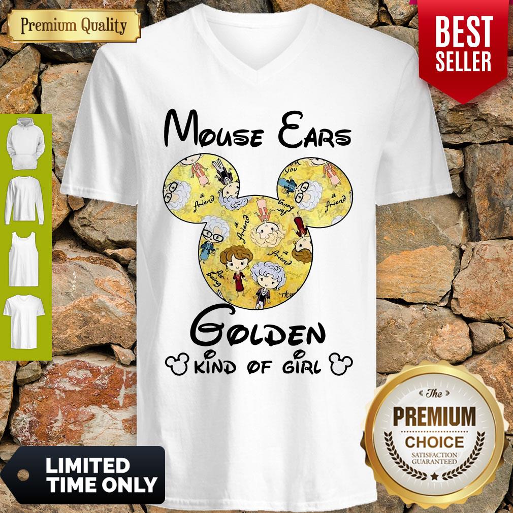 Pretty Mouse Ears Golden Kind Of Girl V-neck Pretty Mouse Ears Golden Kind Of Girl V-neck