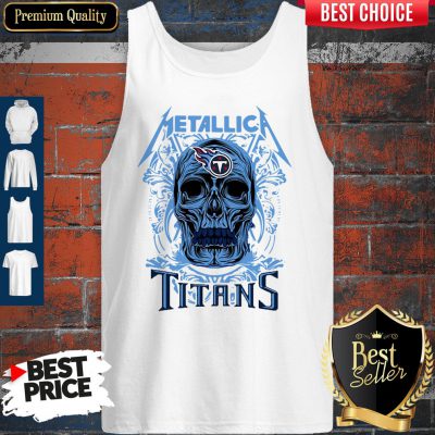 Nice Skull Metallica Tennessee Titans Tank Top