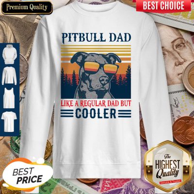 Official Pitbull Dad Like A Regular Dad But Cooler Vintage Sweatshirt