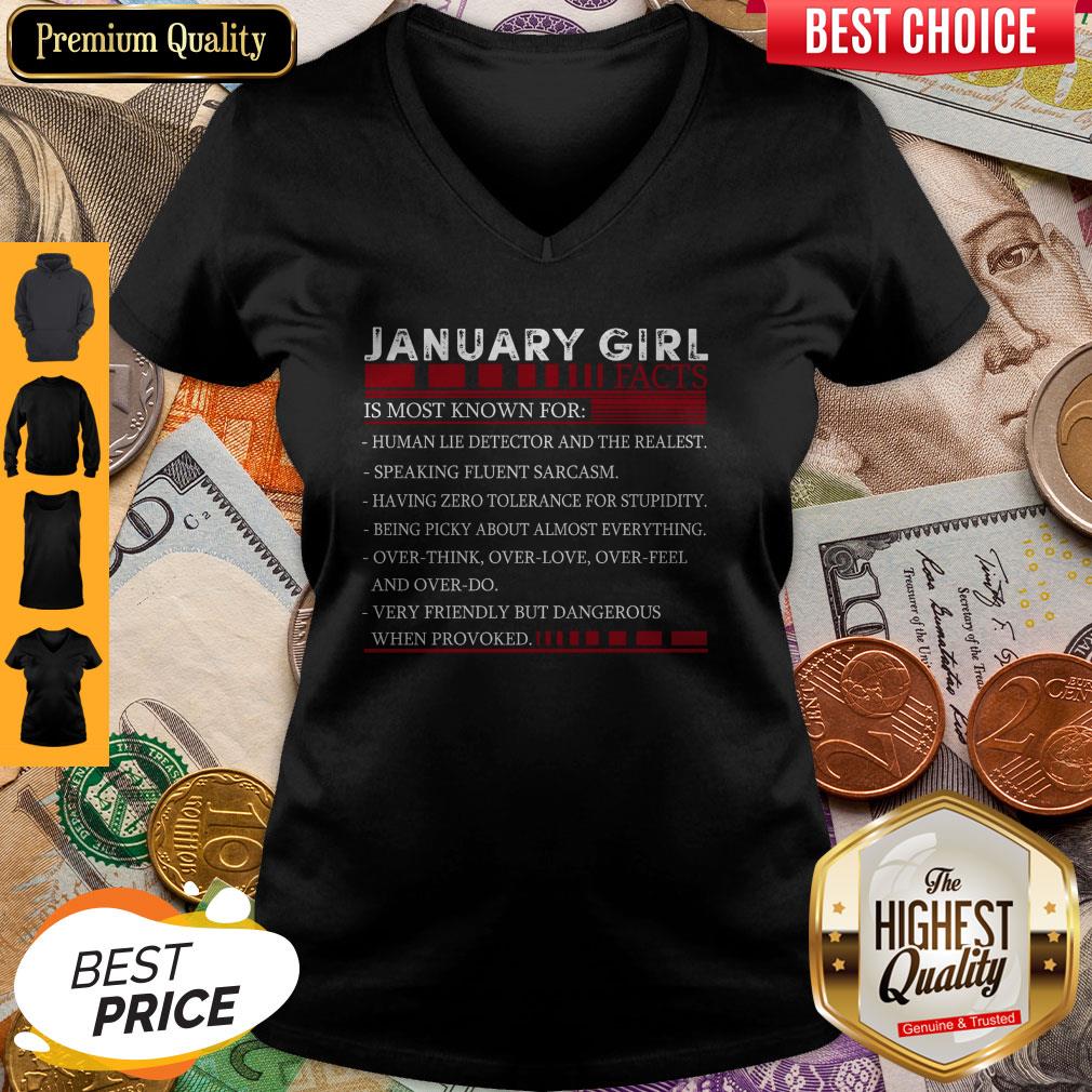 Perfect January Girl Facts Is Most Known For Human Lie Detector And The Realest V-neck Perfect January Girl Facts Is Most Known For Human Lie Detector And The Realest V-neck