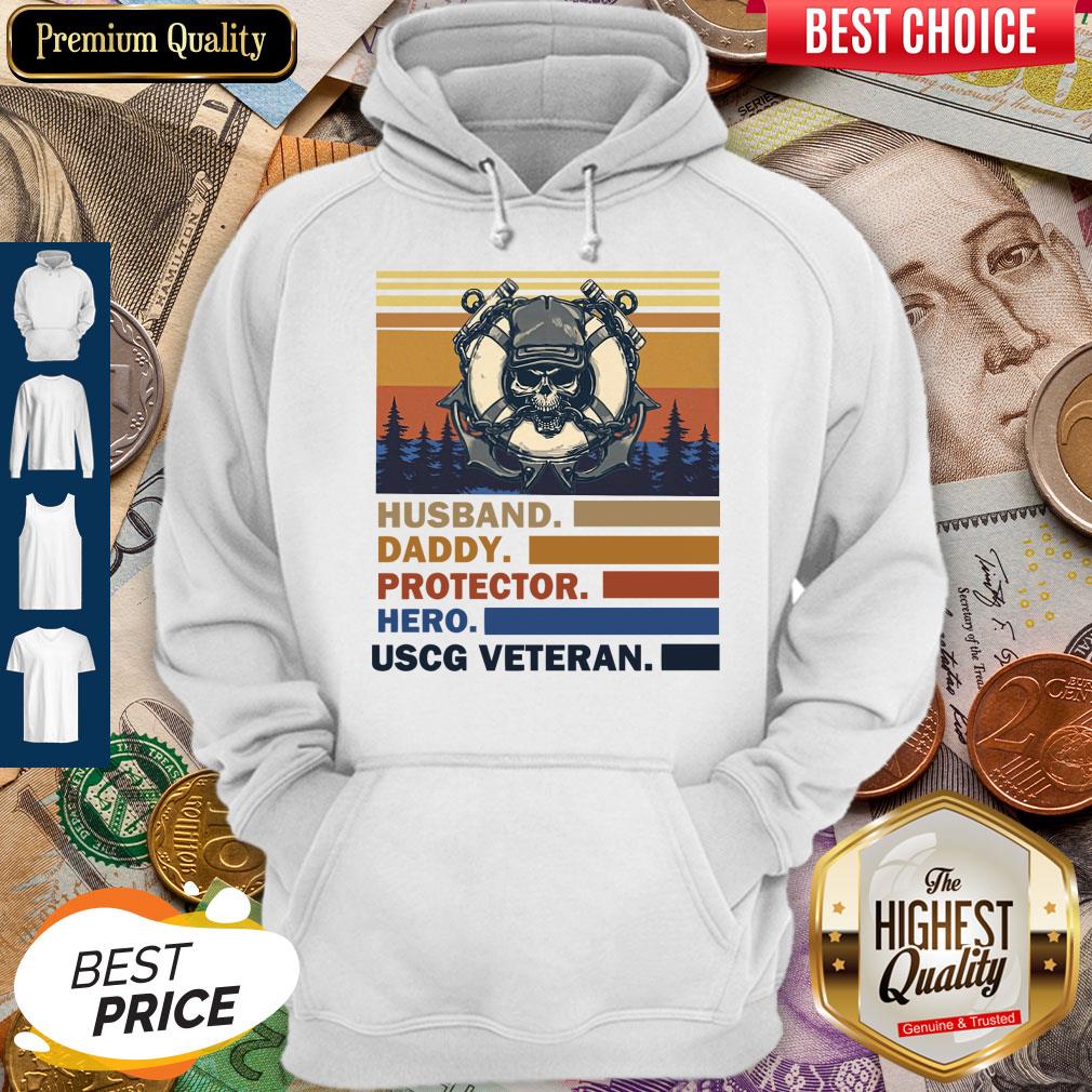 Premium Husband Daddy Protector Hero Army Uscg Veteran Vintage Hoodie Premium Husband Daddy Protector Hero Army Uscg Veteran Vintage Hoodie