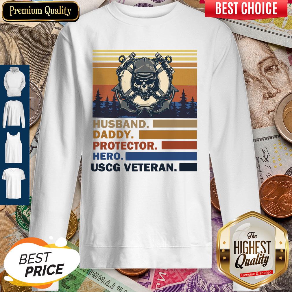 Premium Husband Daddy Protector Hero Army Uscg Veteran Vintage Sweatshirt Premium Husband Daddy Protector Hero Army Uscg Veteran Vintage Sweatshirt